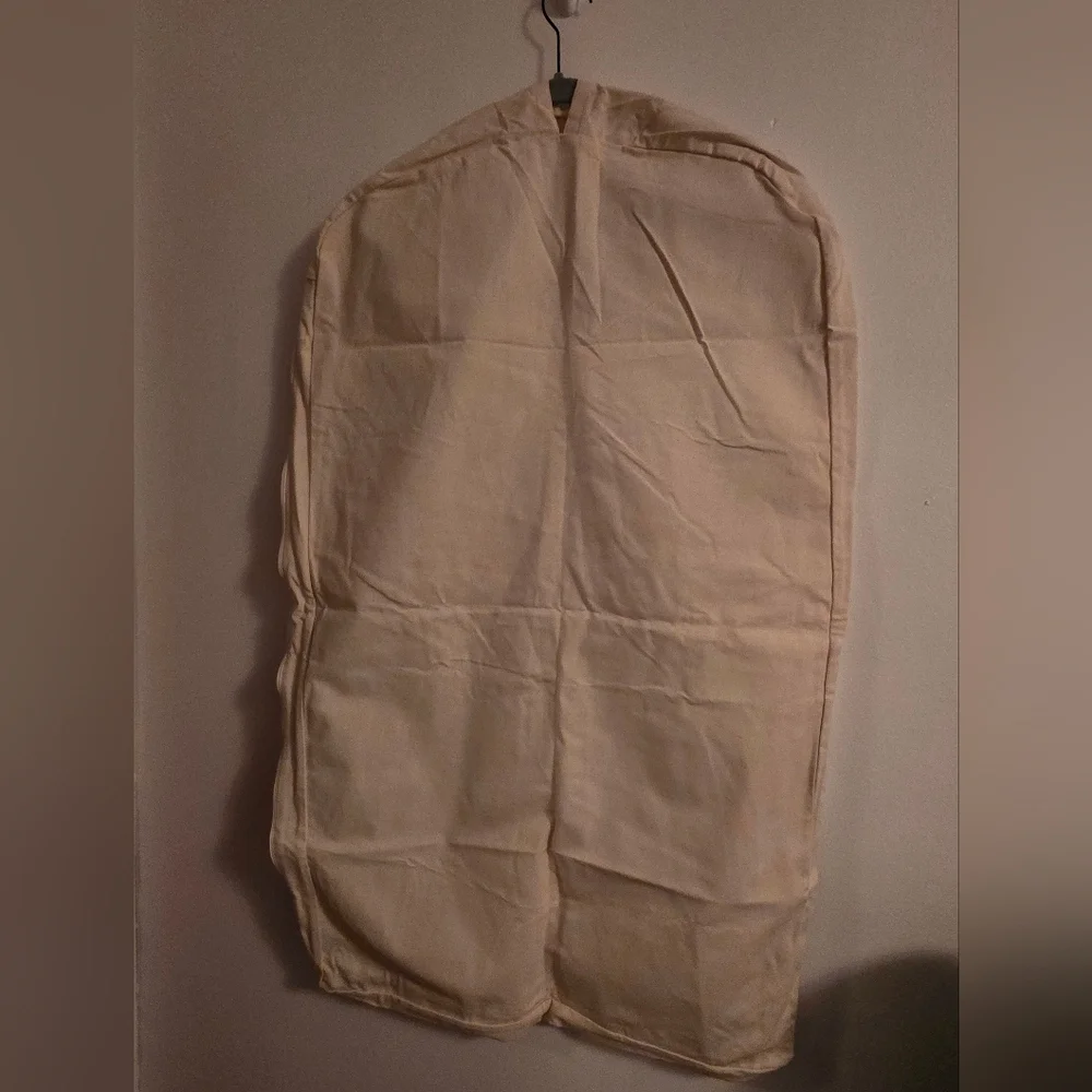 Loro Piana Beige Canvas Garment Bag Travel Closet Storage 38” x 22”